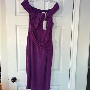 NWT- Grace Karin Elegant Purple Midi Dress